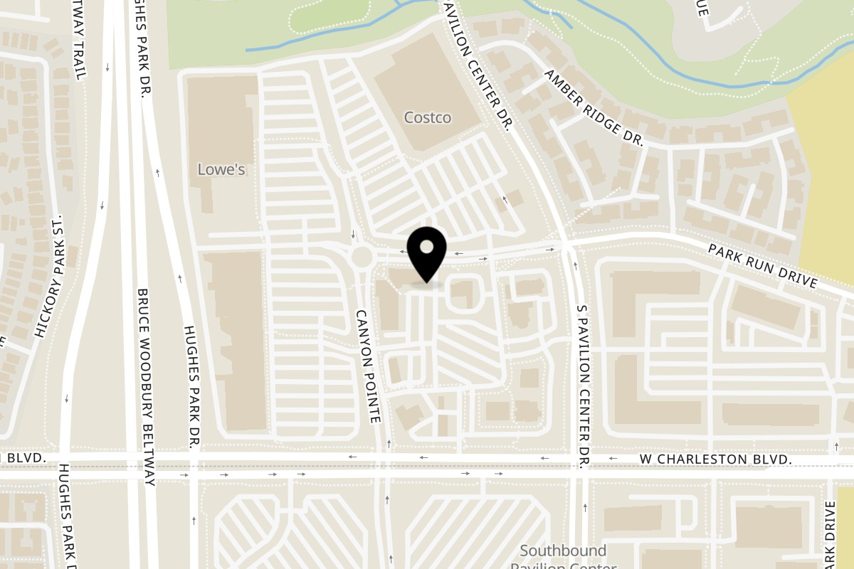 Map showing the location of Rocco's NY Pizzeria & Pasta on 10860 W Charleston Blvd # 190 in Las Vegas