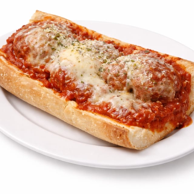 Chicken Parmigiana Hot Sandwich.