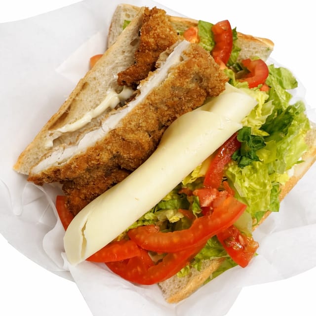 Chicken Cutlet Cold Sandwich.
